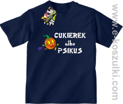 Cukierek albo psikus Hallowen - Koszulka dziecięca granat