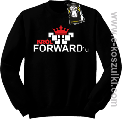 Król forward'u - bluza z nadrukiem bez kaptura czarna