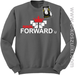 Król forward'u - bluza z nadrukiem bez kaptura szara