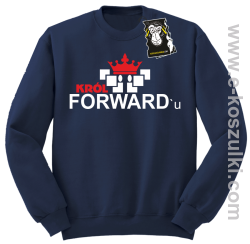 Król forward'u - bluza z nadrukiem bez kaptura granatowa