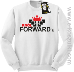 Król forward'u - bluza z nadrukiem bez kaptura biała