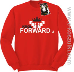 Król forward'u - bluza z nadrukiem bez kaptura czerwona