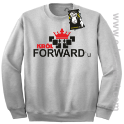 Król forward'u - bluza z nadrukiem bez kaptura melanż