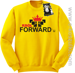 Król forward'u - bluza z nadrukiem bez kaptura żółta