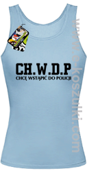 CHWDP Chcę wstąpić do Policji - top damski błękitny