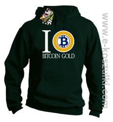 I love Bitcoin Gold - bluza męska z kapturem butelkowa