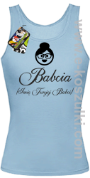 Babcia VectorClipart - top damski z imieniem babci błękitny