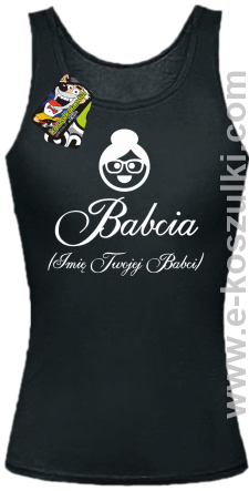 Babcia VectorClipart - top damski z imieniem babci czarny 