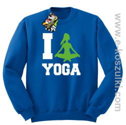 I love YOGA - bluza bez kaptura niebieski
