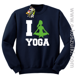 I love YOGA - bluza bez kaptura granatowy