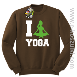 I love YOGA - bluza bez kaptura brązowy