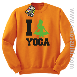 I love YOGA - bluza bez kaptura pomarańczowy