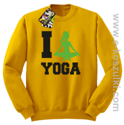 I love YOGA - bluza bez kaptura żółty