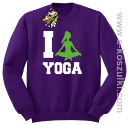 I love YOGA - bluza bez kaptura fioletowy