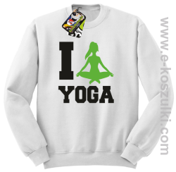 I love YOGA - bluza bez kaptura biały