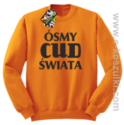 Ósmy cud świata - bluza bez kaptura pomarańczowa