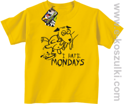 I hate mondays - koszulka dziecięca żółty