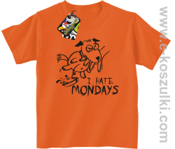 I hate mondays - koszulka dziecięca pomarańczowy