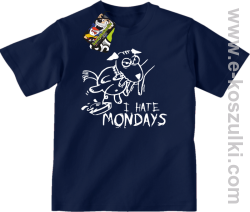 I hate mondays - koszulka dziecięca granatowy