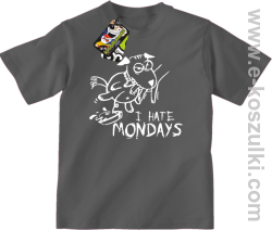 I hate mondays - koszulka dziecięca szary