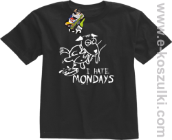 I hate mondays - koszulka dziecięca czarny