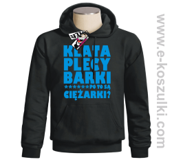 Klata, plecy, barki - bluza męska z kapturem - czarny