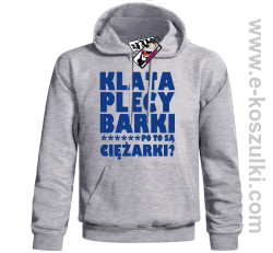 Klata, plecy, barki - bluza męska z kapturem - melanżowy