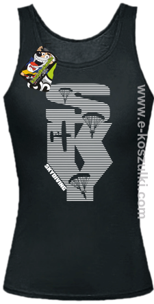 Skydiving aero SKY - top damski czarny 