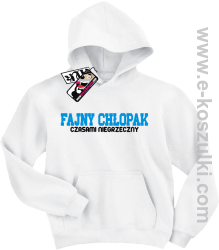 Fajny chłopak bluza dziecięca - biały