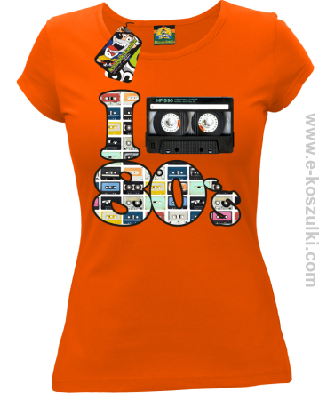 I love 80`s mix tape kaseta magnetofonowa - koszulka damska