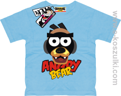 Angry bear koszulka dziecięca - błękitny