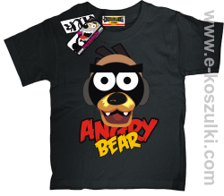 Angry bear koszulka dziecięca - czarny