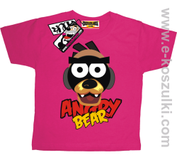 Angry bear koszulka dziecięca - różowy