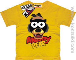 Angry bear koszulka dziecięca - żółty