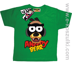 Angry bear koszulka dziecięca - zielony