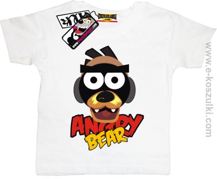 Angry bear koszulka dziecięca - biały