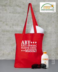 Aby kaca uniknąć pijanym zostać musisz - Eco torba czerwona