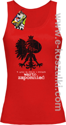 W życiu są chwile o których warto zapomnieć POLSKA - top damski czerwony