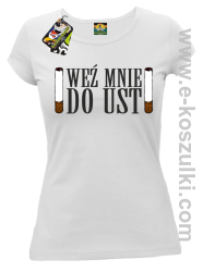 Weź mnie do ust - Koszulka damska biały