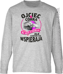 Ojciec i Córka nie zawsze się zgadzają ale zawsze się wspierają - longsleeve dziecięcy melanż 