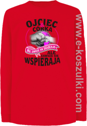 Ojciec i Córka nie zawsze się zgadzają ale zawsze się wspierają - longsleeve dziecięcy czerwony
