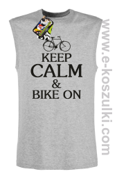 Keep Calm & Bike On - bezrękawnik męski melanż