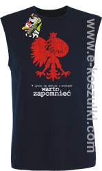 W życiu są chwile o których warto zapomnieć POLSKA - bezrękawnik męski granatowy