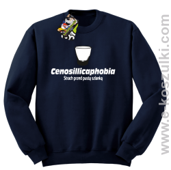 Cenosillicaphobia strach przed szklanką - bluza bez kaptura granatowa