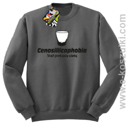 Cenosillicaphobia strach przed szklanką - bluza bez kaptura szara