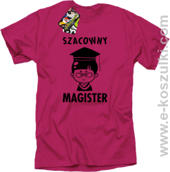 Szacowny MAGISTER - koszulka męska różowa
