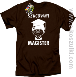 Szacowny MAGISTER - koszulka męska brązowa