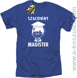 Szacowny MAGISTER - koszulka męska niebieska