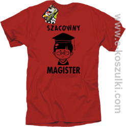 Szacowny MAGISTER - koszulka męska czerwona