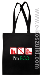 I'm ECO NO EAT - ECO torba czarny
